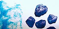 Crushed copper sulfate crystals have a larger surface area than do large crystals